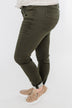 Rubberband Colored Skinny Jeans- Olive