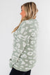Journey Into The Jungle Leopard Sweater- Light Sage