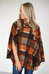 Colors of Fall Plaid Poncho Top