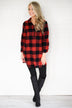 Buffalo Plaid Long Tunic Top