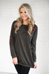 Dance to My Song Charcoal Tunic Top