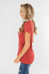 This is Me Notch Pocket Top- Brick Red