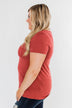 This is Me Notch Pocket Top- Brick Red