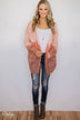 Chunky Knitted Cardigan- Shades of Pink