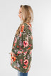 Making Promises Floral Cardigan- Olive