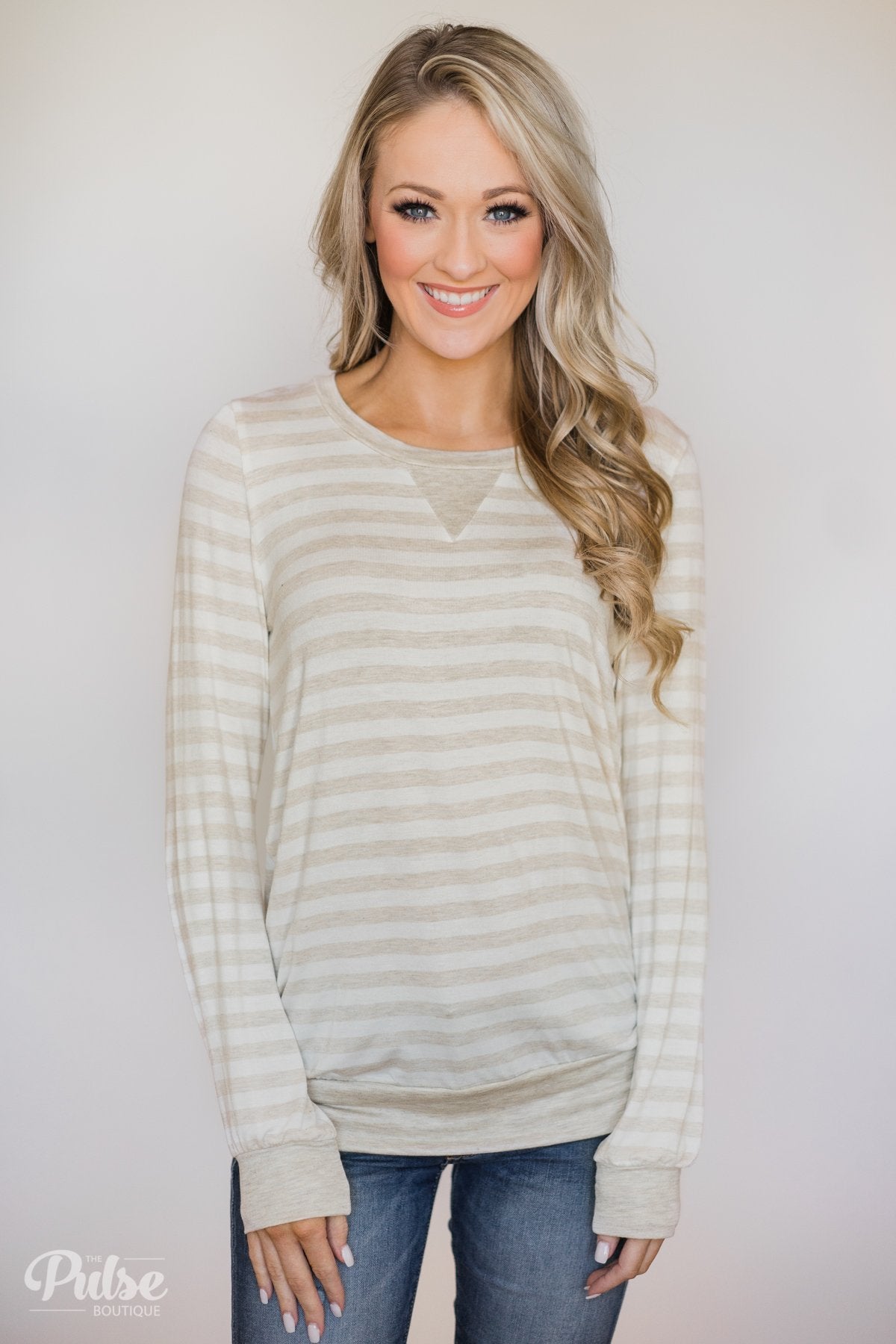 My Basic Necessity Striped Top- Oatmeal