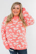 Journey Into The Jungle Leopard Sweater- Coral