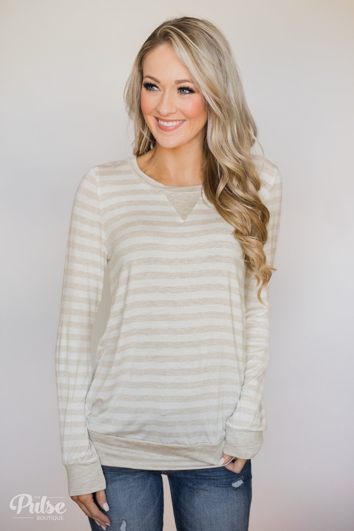 My Basic Necessity Striped Top- Oatmeal