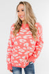 Journey Into The Jungle Leopard Sweater- Coral