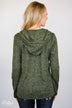 Stylish This Fall Zip Up Hoodie- Olive