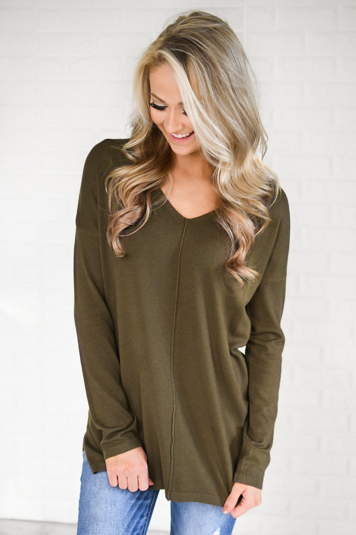 Forever Yours Sweater - Deep Olive