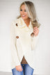 Give Me a Reason Button Sweater - Ivory