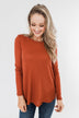 The Best I Can Long Sleeve Top- Burnt Orange
