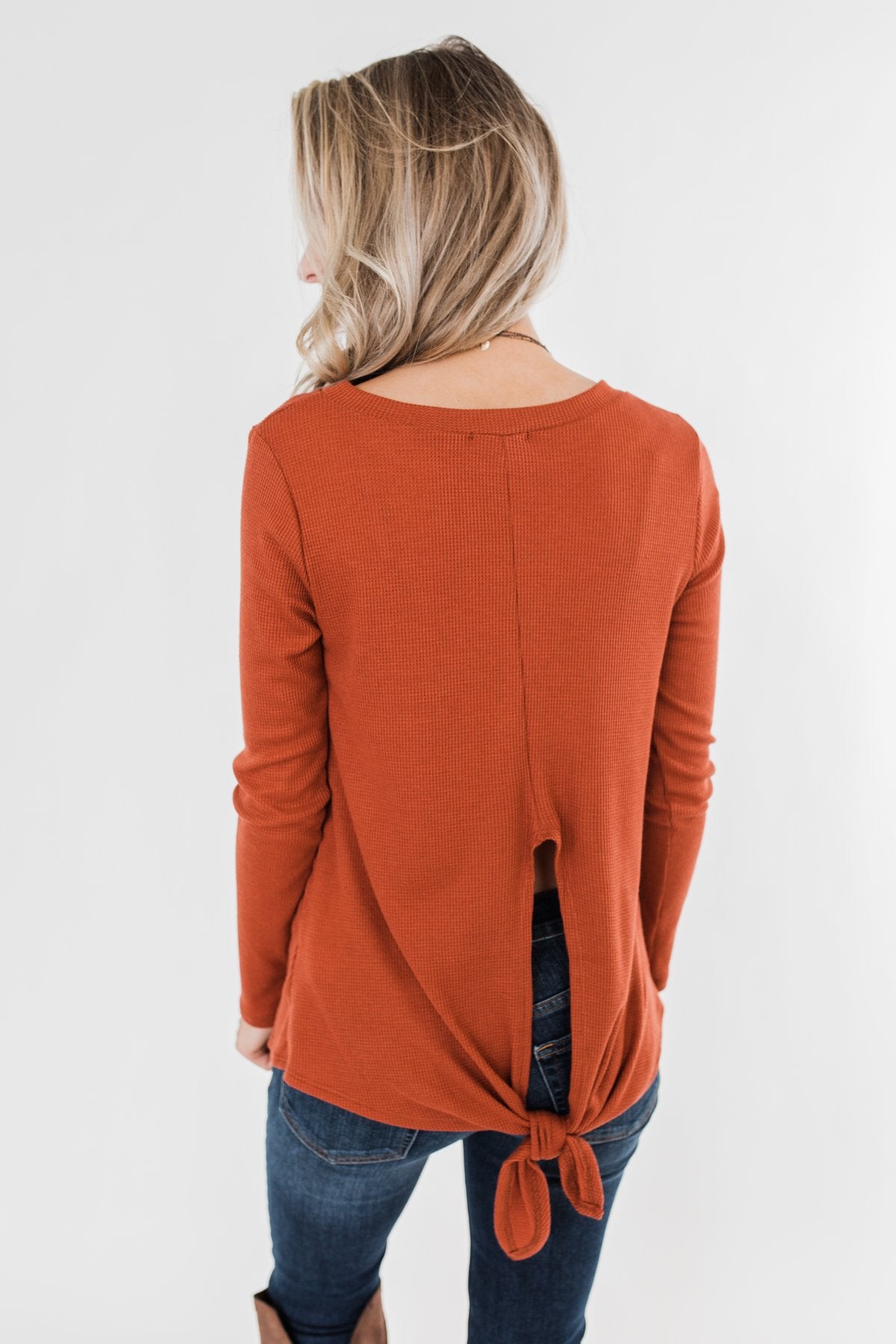 The Best I Can Long Sleeve Top- Burnt Orange