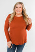 The Best I Can Long Sleeve Top- Burnt Orange