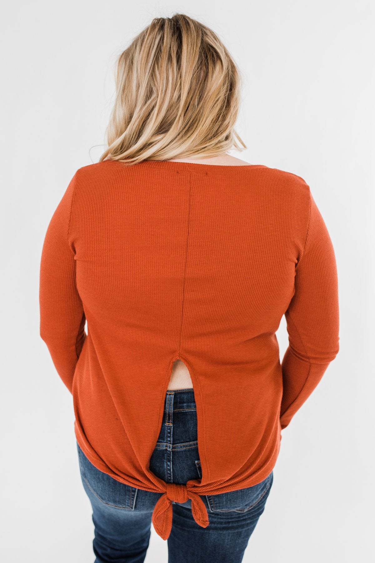 The Best I Can Long Sleeve Top- Burnt Orange
