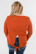 The Best I Can Long Sleeve Top- Burnt Orange