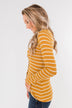 Sounds So Nice Long Sleeve Button Top- Mustard