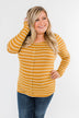 Sounds So Nice Long Sleeve Button Top- Mustard