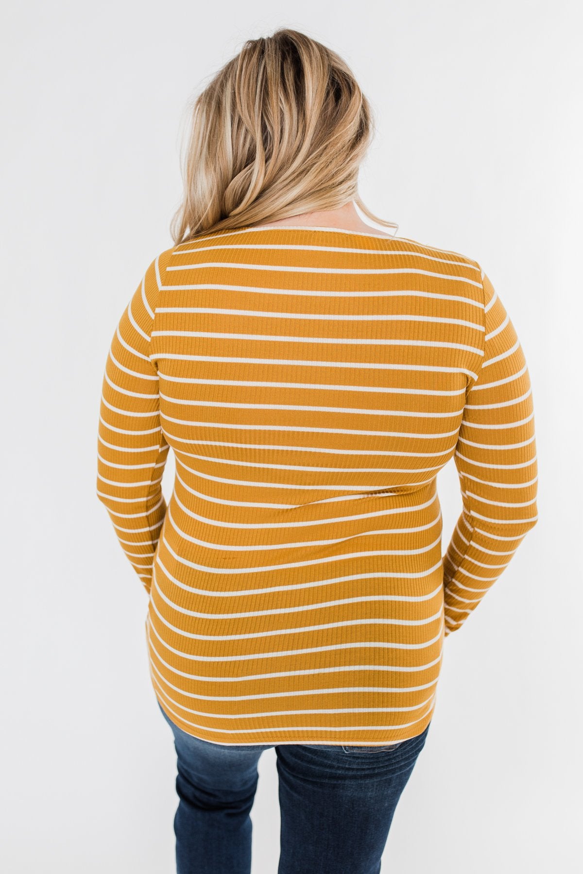 Sounds So Nice Long Sleeve Button Top- Mustard