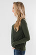 If You Say So V-Neck Wrap Top- Hunter Green