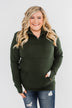 Pulse Exclusive Quarter Zip Pullover- Dark Olive