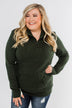 Pulse Exclusive Quarter Zip Pullover- Dark Olive