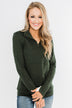 Pulse Exclusive Quarter Zip Pullover- Dark Olive