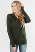 Pulse Exclusive Quarter Zip Pullover- Dark Olive