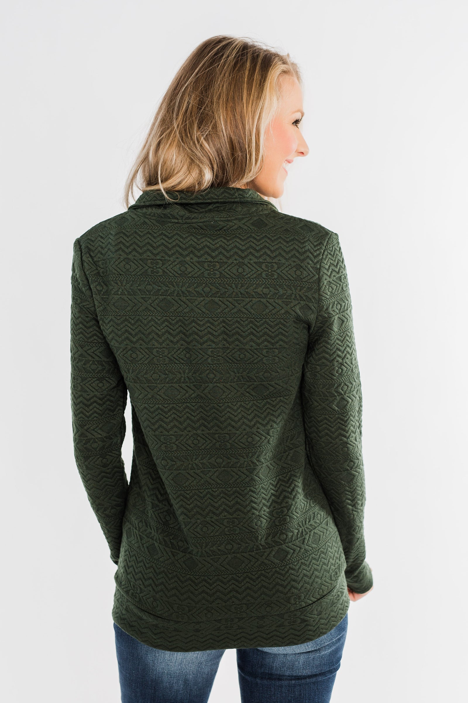 Pulse Exclusive Quarter Zip Pullover- Dark Olive