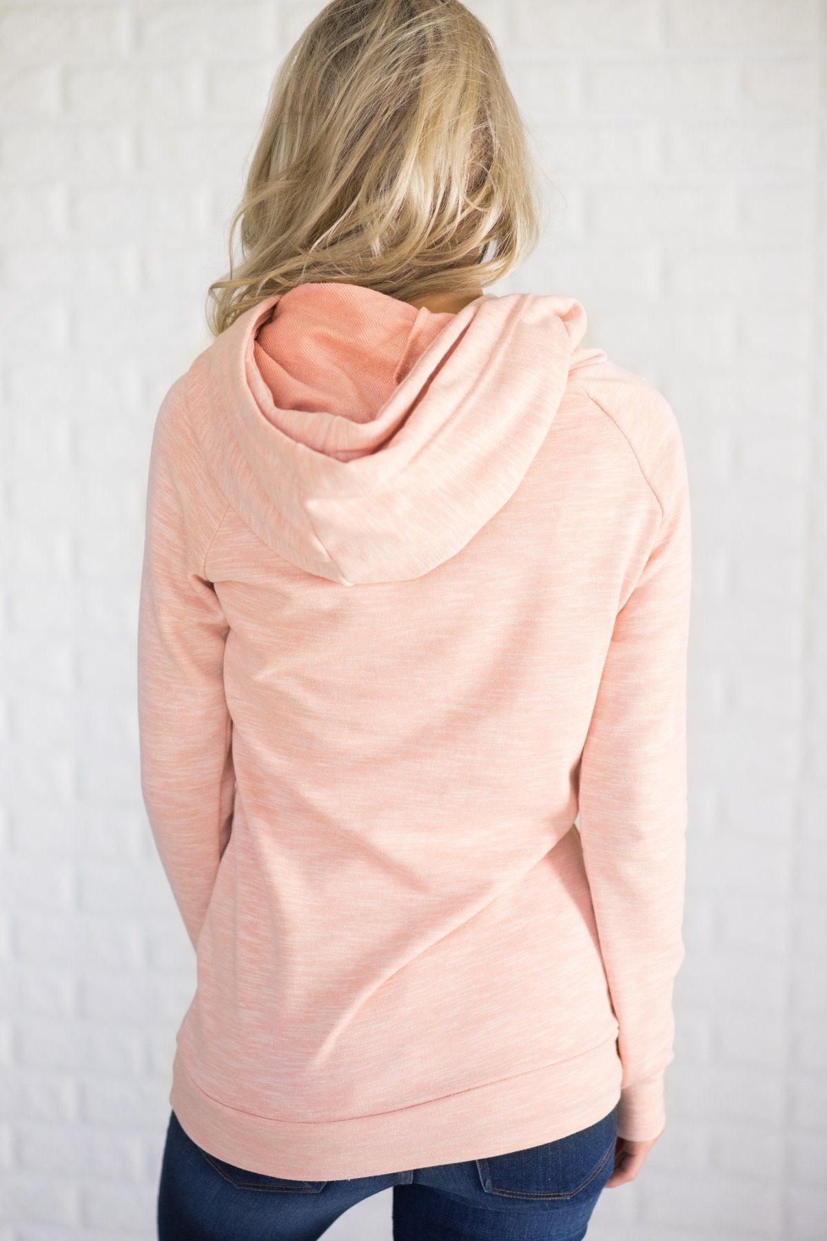Women's double hooded sweatshirt outlet