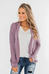 Magic Moments Drop Shoulder Cardigan- Dark Lavender
