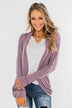 Magic Moments Drop Shoulder Cardigan- Dark Lavender