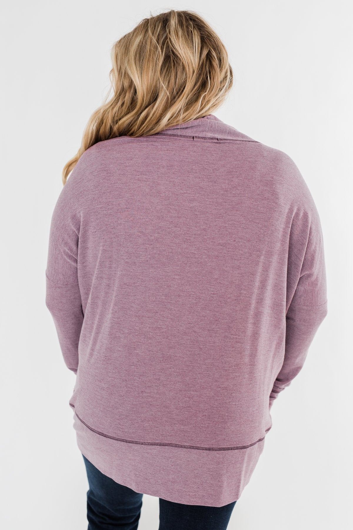 Magic Moments Drop Shoulder Cardigan- Dark Lavender