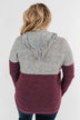 Melting Into You Drawstring Hoodie- Plum & Heather Grey