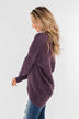 Feel The Magic Long Sleeve Sweater- Dark Purple