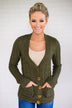 Olive Button Up Cardigan