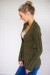 Olive Button Up Cardigan