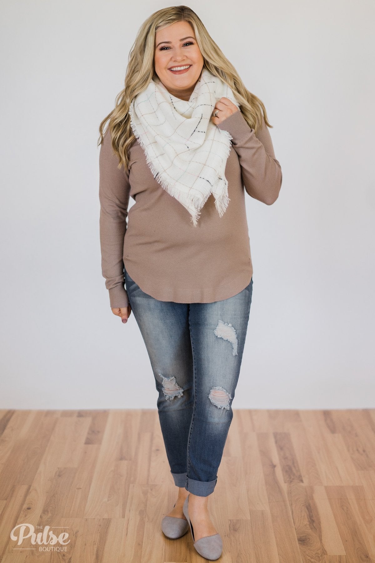 Butter Me Up Sweater- Light Mocha