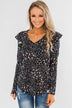 Forever And Ever Floral Top- Black
