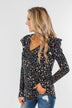 Forever And Ever Floral Top- Black