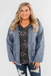 Walk With Me Cinch Jacket- Slate Blue