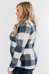 Dreaming About You Plaid Top- Navy & Ivory
