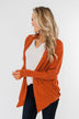 Along We Go Dolman Cardigan- Rust