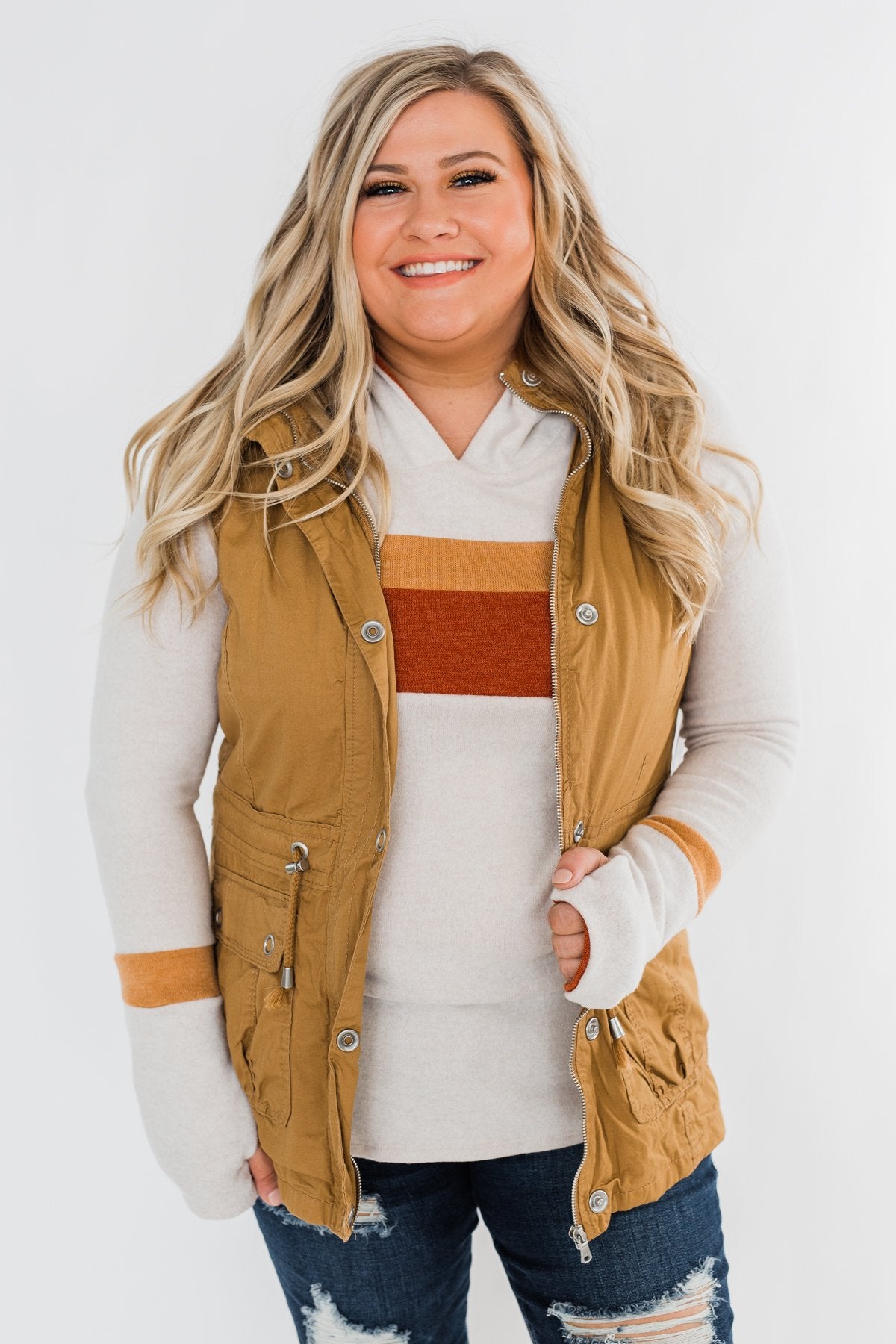 Season Essential Vest- Burnt Mustard