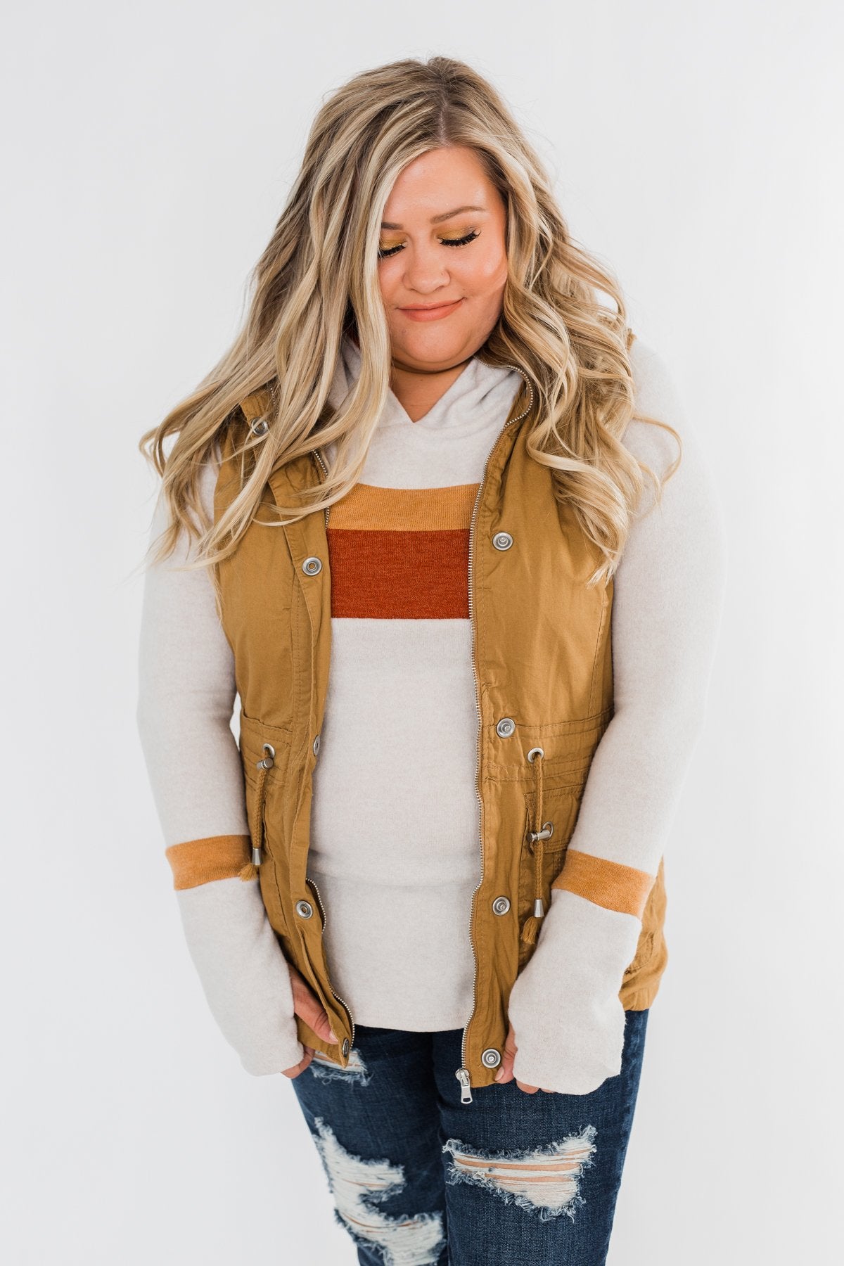 Season Essential Vest- Burnt Mustard