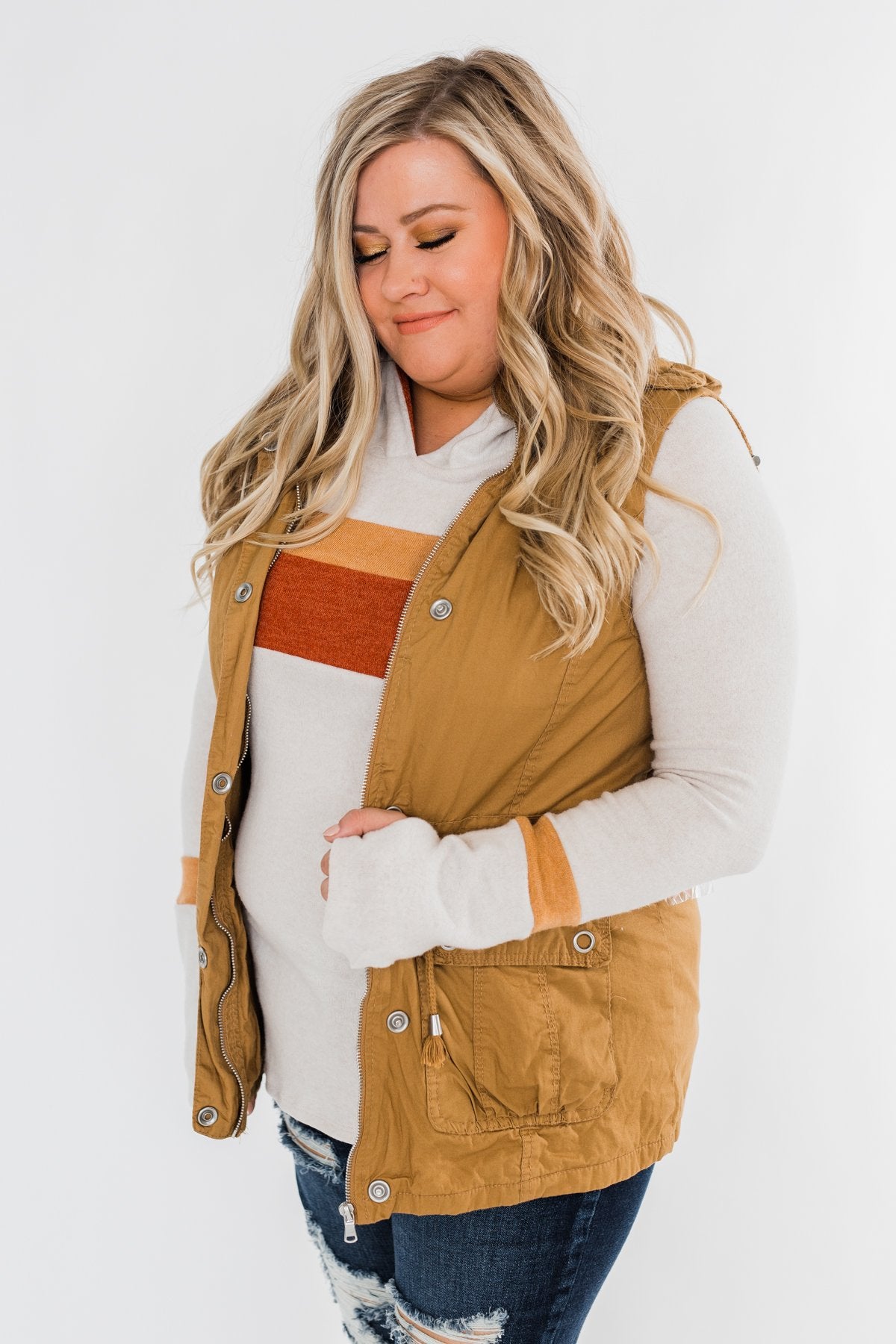 Season Essential Vest- Burnt Mustard
