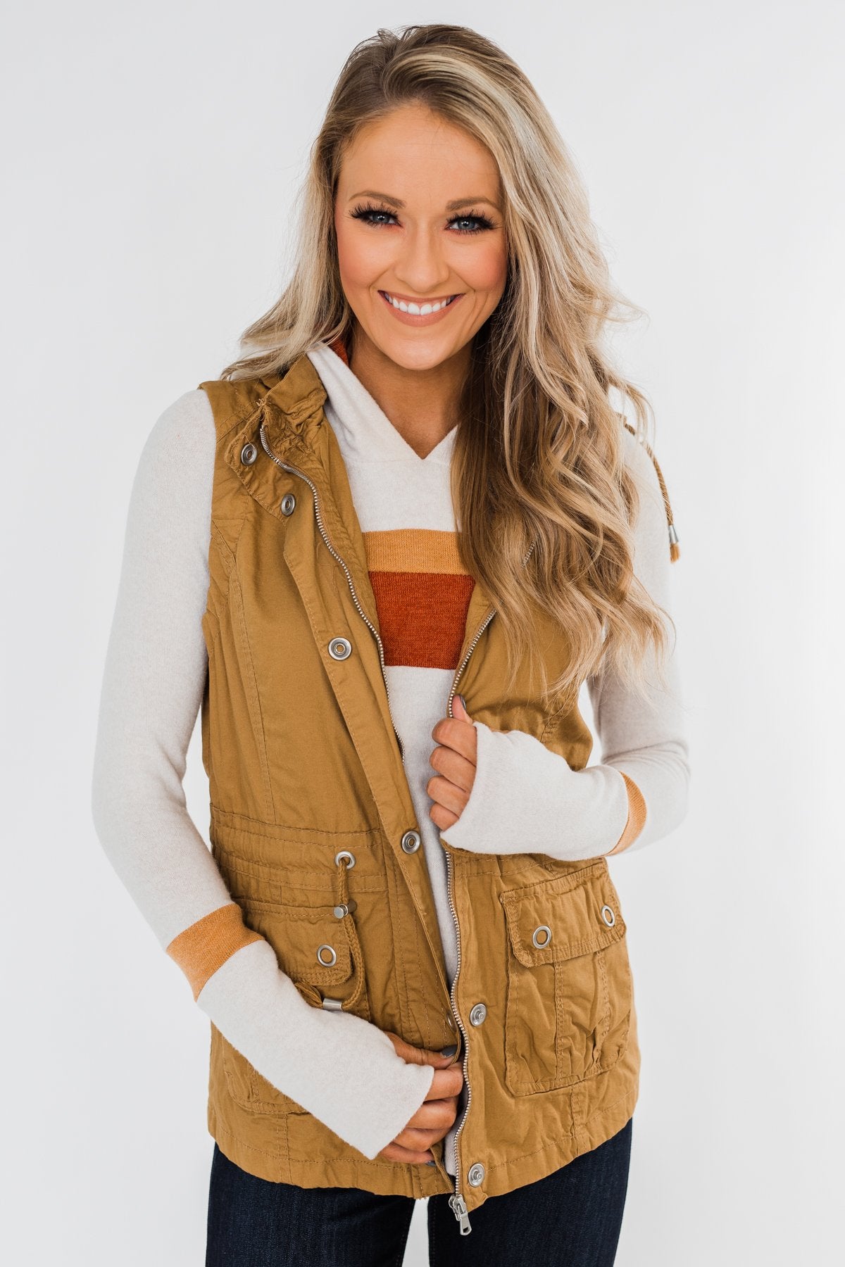 Season Essential Vest- Burnt Mustard