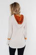 A Great Time Striped Hoodie- Oatmeal, Orange, & Rust