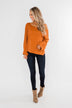 Button Down Back Sweater- Burnt Orange